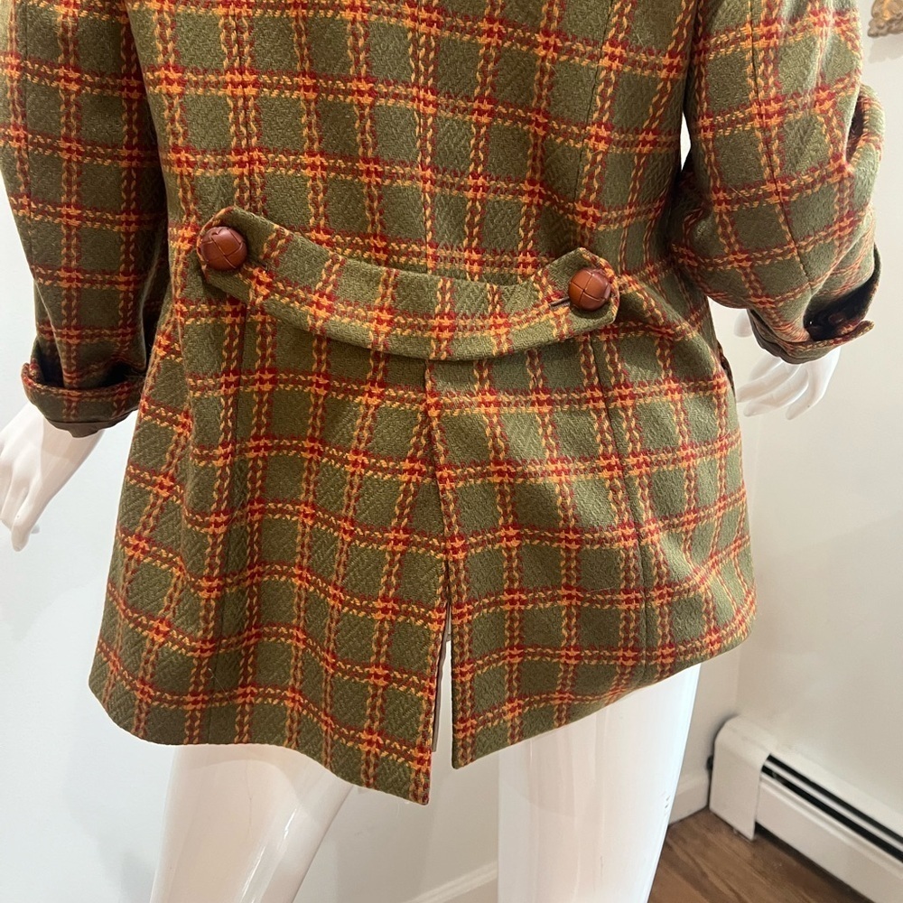 Vintage Les Copains Wool Cashmere Plaid Blazer Jacket - Picture 7 of 11